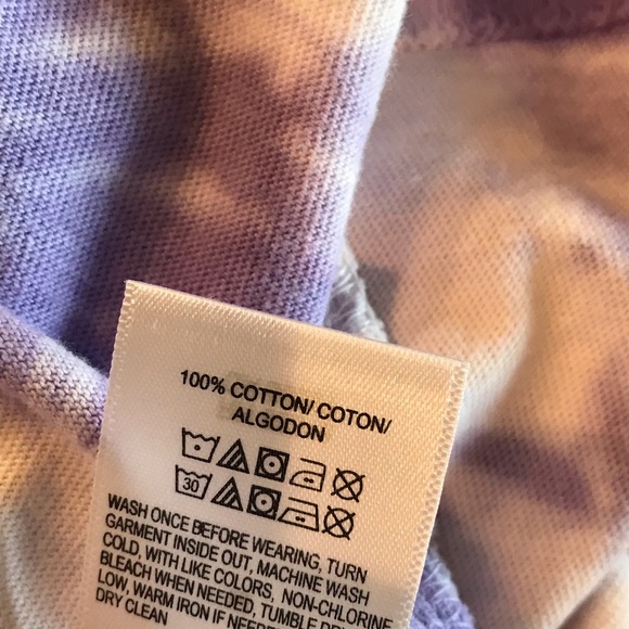 Lucky Brand purple tie dyed short sleeve shirt NWT SIZE M. UNISEX - Picture 6 of 7